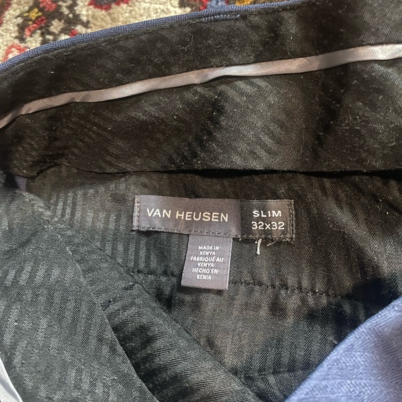 Van Heusen Slim-Fit Men’s Blue Dress Pants 32x32 - Picture 5 of 10